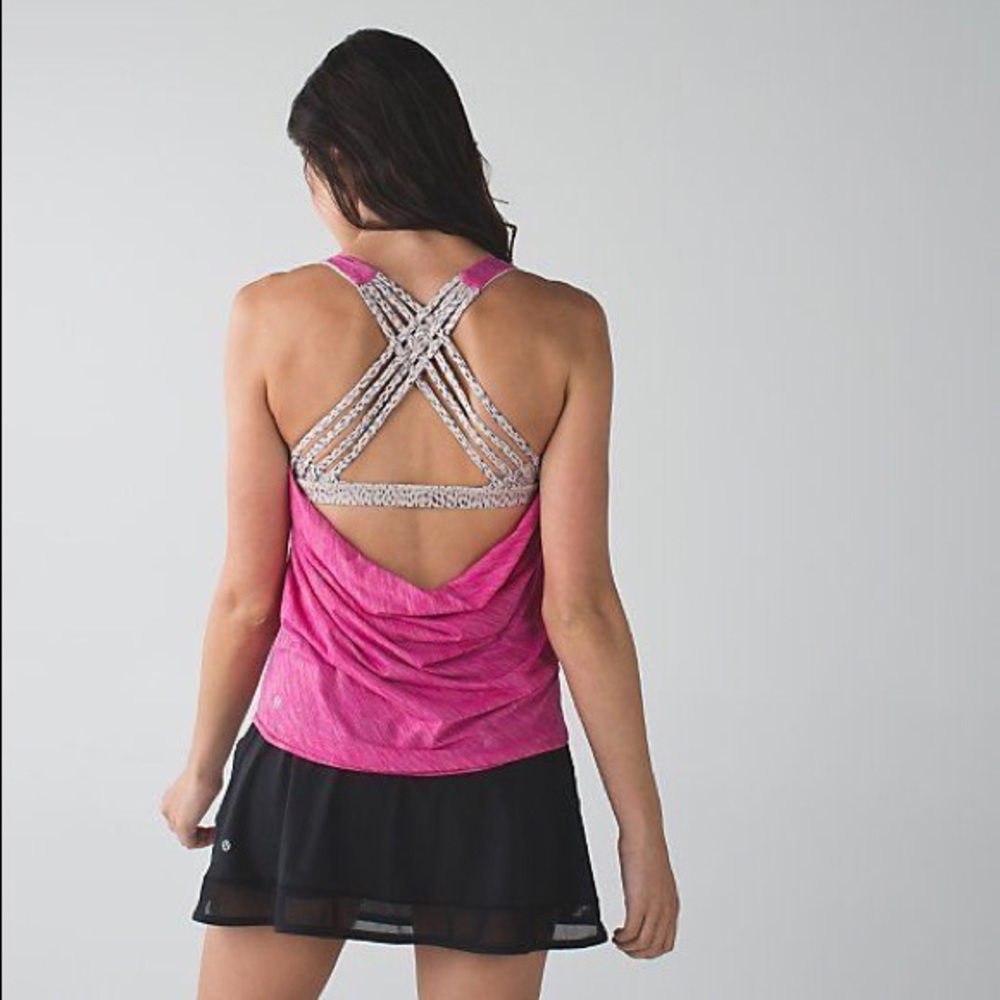 Lululemon Floral Print Strappy Draped Bra Tank